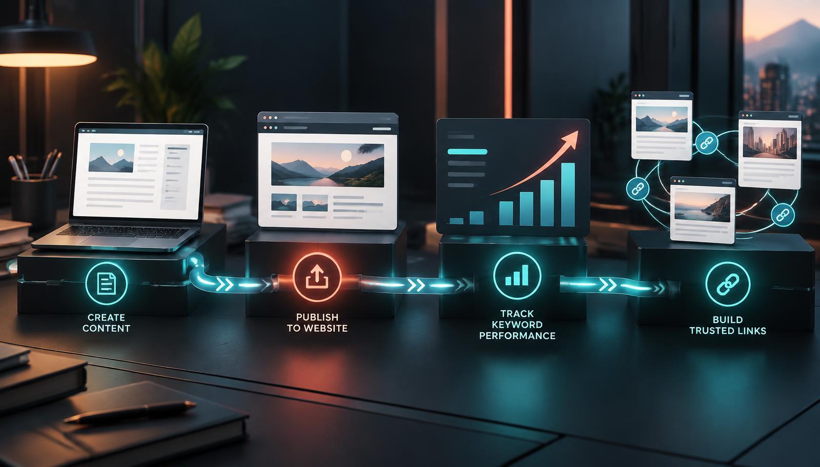 RankMyMarketing Autopilot Connects AI Article Writing, WordPress Publishing, Keyword Tracking and Backlink Outreach